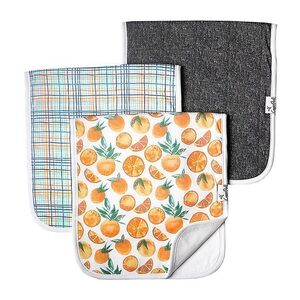 Copper Pearl burp cloth Citrus